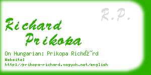 richard prikopa business card